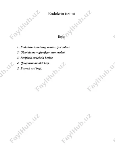 endokrin tizimi — DOC
