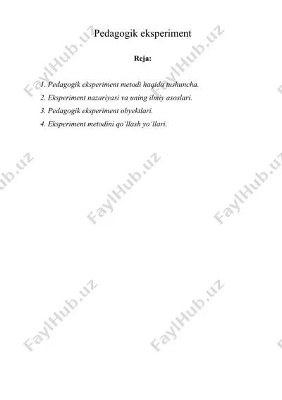 pedagogik eksperiment — DOC