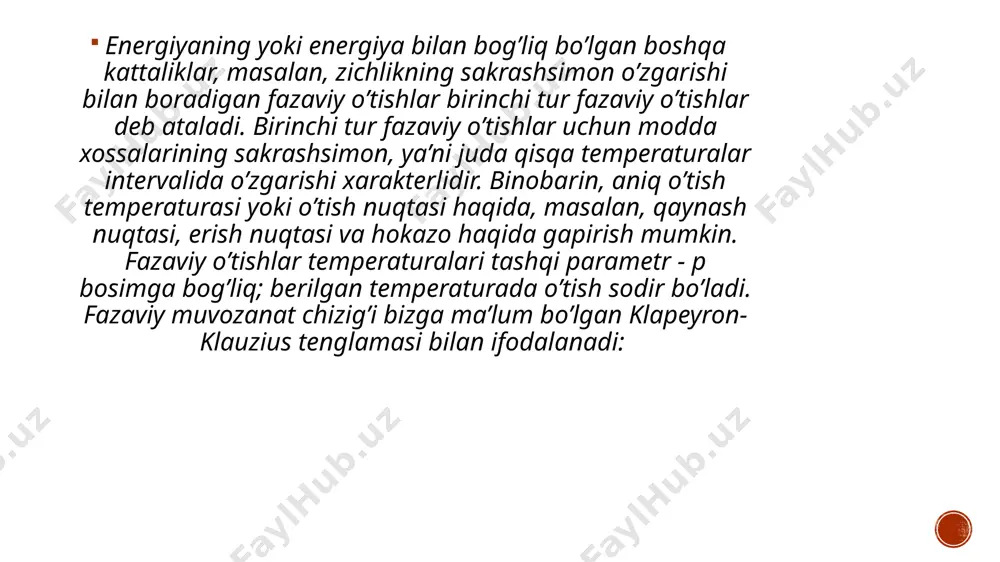 taʼsiri va kuchlanish relaksatsiyasi) hodisalari ko’riladi. reologiya iborasini ilk bor amerikalik olim yu. bingam kiritgan va rasman 1929-yilda qabul qilingan. reologiya muammolari texnikada turli ishchi jarayonlari texnologiyasini yaratishda har xil materiallar (metall, polimer, grunt, beton, oziqovqat mahsulotlari va b.)ga taalluqli loyihalash va konstruktorlik hisoblash ishlari va bilanda ko’p uchraydi. reologiyaning bir necha eksperimental reologiya (reometriya) moddalarning turli reologik xususiyatlarini maxsus asboblar va sinash mashinalari yordamida o’rganadi. mikroreologiya mikrohajmlar (dispers tizimlardagi dispers fazasi zarrachasi) dagi deformatsiya va oqish jarayonlarini o’rganadi image4.png image3.png image2.png /docprops/thumbnail.jpeg