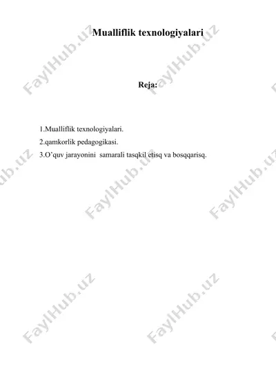 mualliflik tеxnologiyalari — DOC
