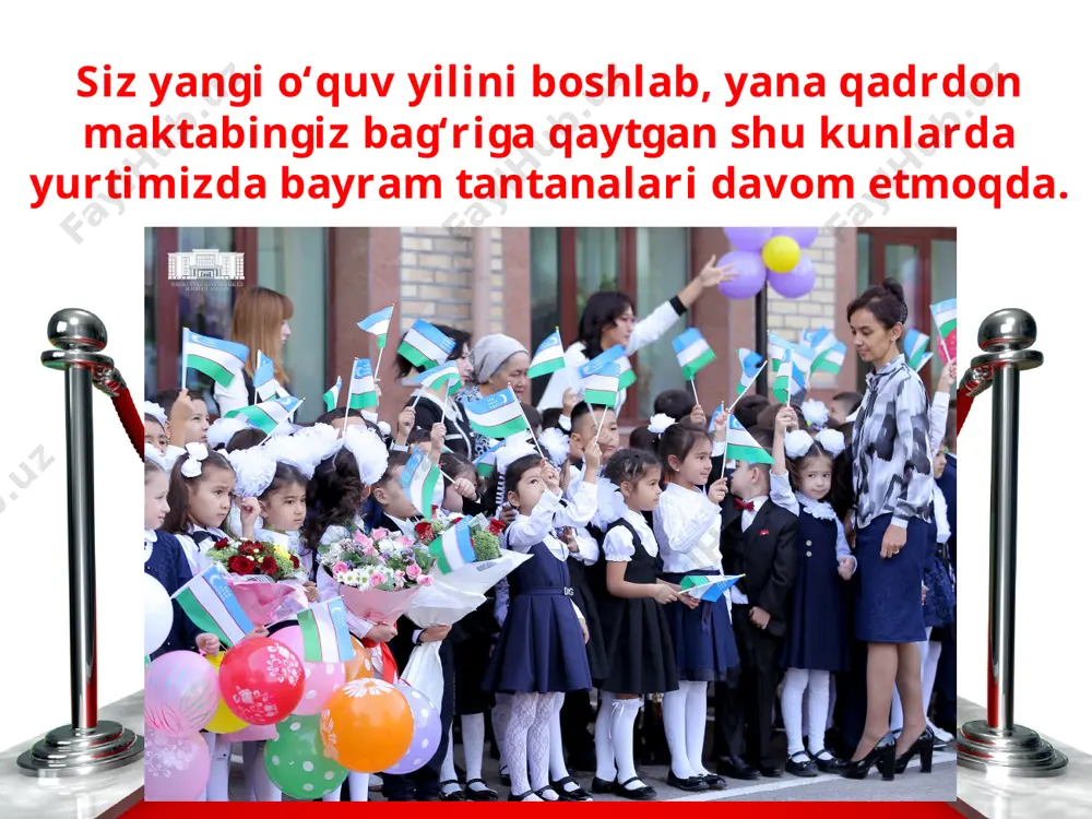 dan uning o‘zi ham, el-yurti ham naf ko‘radi, rozi bo‘ladi. savol va topshiriqlar: 1. mustaqillik kuni sizning shahringiz yoki qishlog‘ingizda qanday nishonlanadi? 2. mustaqillik haqida qo‘shiq yoki she’r bilasizmi? 3. afg‘on qizi nima uchun orzusiga erisholmadi? 4. yurtimiz yoshlari, jumladan, qizlarimizning o‘qishda, ilm-fan, madaniyat, sport sohalaridagi yutuqlari haqida nimalarni bilasiz? 5. o‘zingiz qaysi sohaga qiziqasiz? 6. rasmlarga qarab, mamlakatimizda yoshlar uchun yaratilgan imkoniyatlar haqida so‘zlab bering. image3.jpeg image4.jpeg image5.jpeg image6.jpeg image7.jpeg image8.jpeg image9.jpeg image10.jpeg image11.jpeg image12.emf image13.jpeg image14.jpeg image15.jpeg image16.emf image17.jpeg image18.jpeg image19.jpeg image20.jpeg image1.jpeg