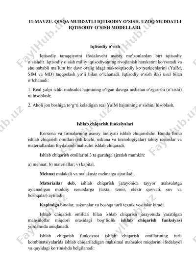 iqtisodiy o‘sish — DOCX