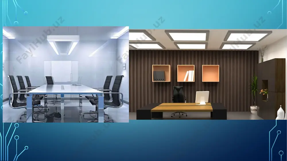 qo‘yiladigan asosiy talablar: 1.ish joylarini yoritish sanitariya-gigienik normalar asosida ish kategoriyalariga moslashgan bo‘lishi kyerak. ish joylarini maksimal yoritish, albatta, ish sharoitini yaxshilashga olib keladi. ba’zi bir aniq ishlarni bajarganda yoritilishni 50 lk dan 1000 lk gacha oshirish bilan ish unumini 25% ga oshganligi ma’lum. ammo yoritilish ma’lum miqdorga etgandan keyin undan keyingi yoritilishning oshirilishi yaxshi natija byermaydi. shuning uchun ham iqtisodiy samara byeradigan yoritilishning oqilona variantini tanlash zarur. 2.ish olib borilayotgan yuzaga va ko‘zga ko‘rinadigan atrof- muhitga yorug‘lik bir tekis tushadigan bo‘lishi kyerak. chunki agar ish olib borilayotgan yuzada va atrof-muhitda yaltiroq uchastkalar mavjud bo‘lsa, unda ko‘zning ularga tushishi va qaytib ish zonasiga qaraganda ko‘zning jimirlashishi va ma’lum vaqt ko‘nikishi kyerak bo‘ladi. bu esa ko‘zning tez charchashiga olib keladi. 3.ishchi yuzalarda keskin soyalar bo‘masligi kyerak. chunki ish yuzasida keskin soyalarning bo‘lishi, ayniqsa, u soyalar harakatlanuvchi bo‘lsa, bajarilayotgan obektni ko‘rinishini yomonlashtiradi, obekt ko‘zga noto‘g‘ri boiib ko‘rinadi va bu ishning sifatini hamda …