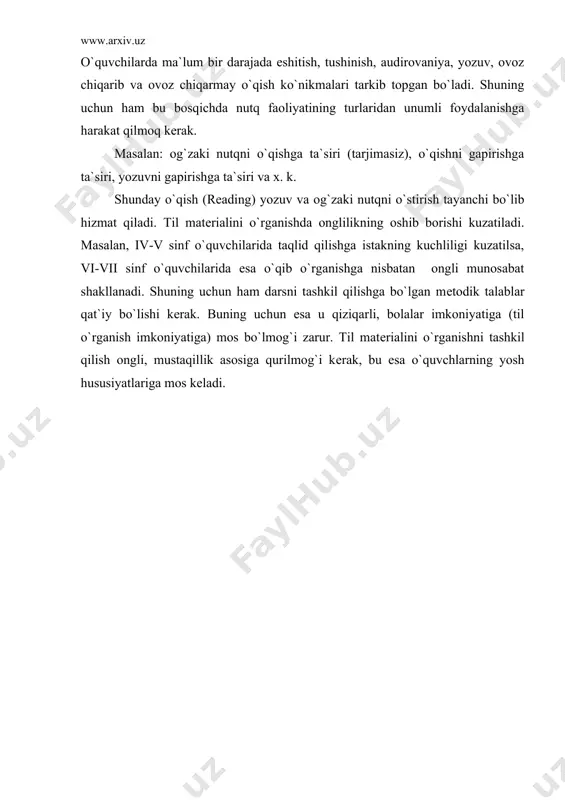 chеt tiliga o`qitishning o`rtacha bosqichlari (harakteristika) - Page 5