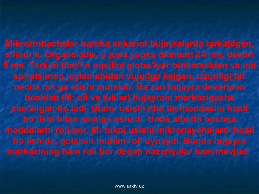 sitoplazmaning asosiy tarkibi va organoidlari - Page 5