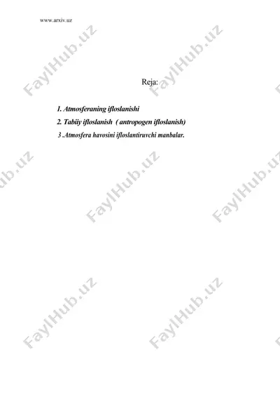 atmosferaning ifloslanishi — DOC