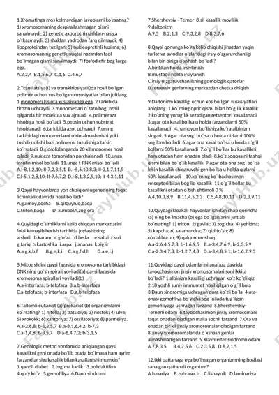 xromosomalar va translatsiya — DOCX