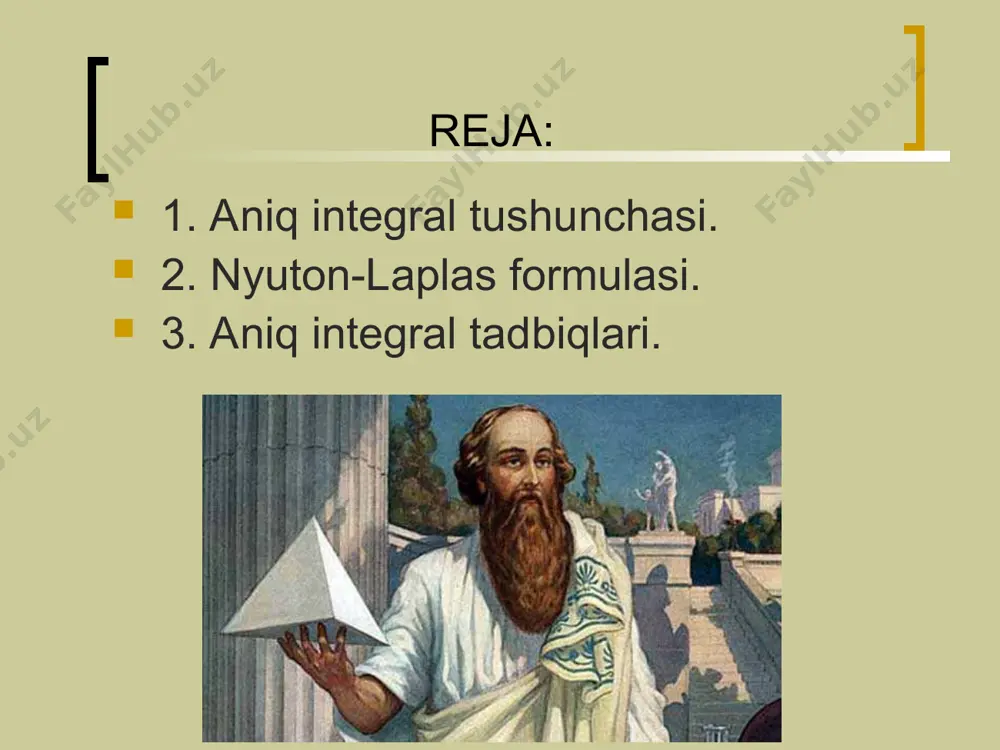 aniq integral aniq integralning xossalari. aniq integralning hisoblash xossalari va usullari - Page 2