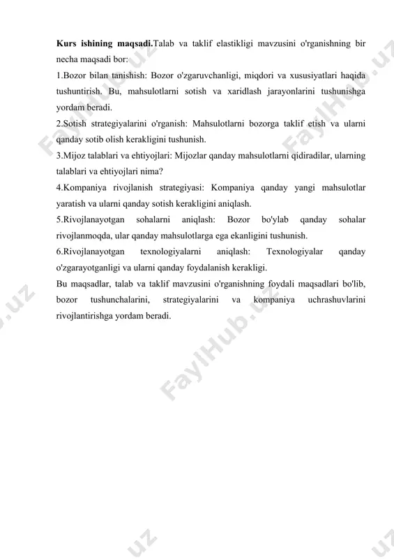 l talab, aynigan talablarga bo’linadi. kechiktirilgan talab nosog’lom iqtisodiyot va muvozanati buzilgan bozorga xos. uning ortib borishi iqtisodiy tanglikni, inqirozni yanada chuqurlashtiradi, inflyatsiyani kuchaytiradi. korxona, tashkilot, aholi qo’lida to’plangan pul bozorga tazyiq o’tkazadi. talab borgan sari o’sib boradi. buning sababi: -ehtiyojlar o’sib boradi; -daromadlar o’sadi; - mehnat unumdorligi va ishlab chiqarish o’sadi. muvofiq ravishda taklif o’sadi; -madaniyat yuksalib boradi. talab odatda tez o’zgaradi. talab o’zgarishi deganda u yoki bu tovarga bo’lgan talabning absolyut miqdorining o’zgarishi tushuniladi. tovarlar va xizmatlarga bo’lgan talabning o’zgarishiga juda ko’p omillar ta’sir qiladi. ularning barchasini sanab o’tish qiyin. lekin asosiylarini ko’rsatish mumkin. 1. talabga, eng avvalo narx ta’sir qiladi. talab bilan narx o’zaro funktsional bog’langan bo’lib, birining o’zgarishi, albatta ikkinchisida namoyon bo’ladi. ko’p omillarning o’zgarishi oxir-oqibat narx o’zgarishi orqali yuzaga keladi. 2. o’rinbosar tovarlarning narxi. o’rinbosar yoki bir-biriga bog’liq tovarlarning bo’lish yoki bo’lmasligi talabga katta ta’sir ko’rsatadi. asosiy tovarning narxi yuqori bo’lib, o’rinbosar tovarlarni narxi arzon …