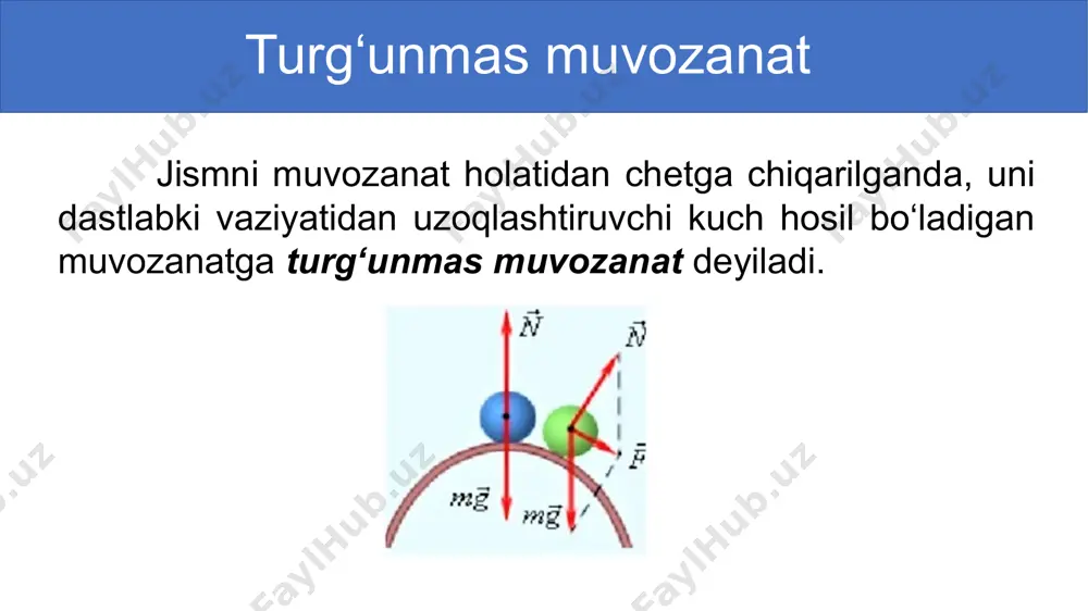 jismlarning muvozanatda bo‘lish shartlari 10-sinf, 16-mavzu - Page 5