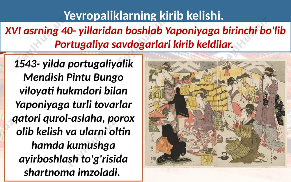 xvi - xviii asrlarda yaponiya. 8- sinf - Page 5