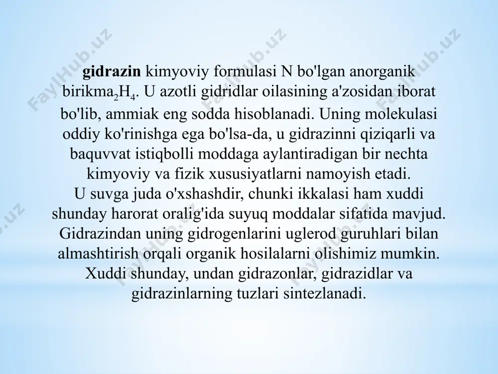 nitrid gidrozink gidroksilamin azit kislotasi - Page 3