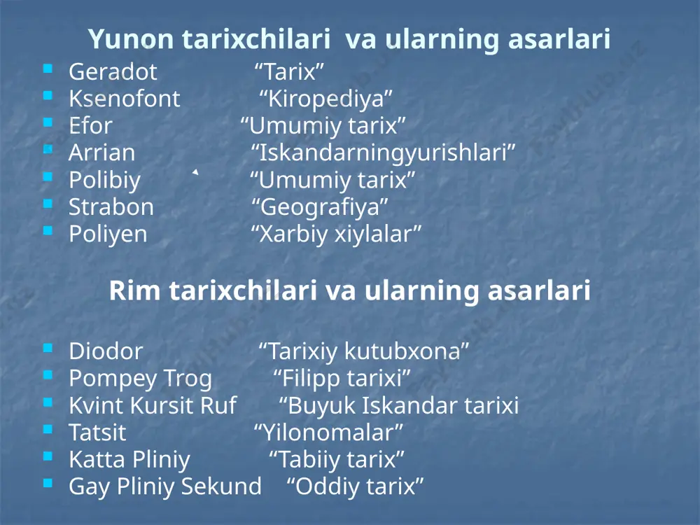 yunon tarixchilari asarlarida qadimgi o’rta osiyo tarixi masalasining yaratilishi - Page 5