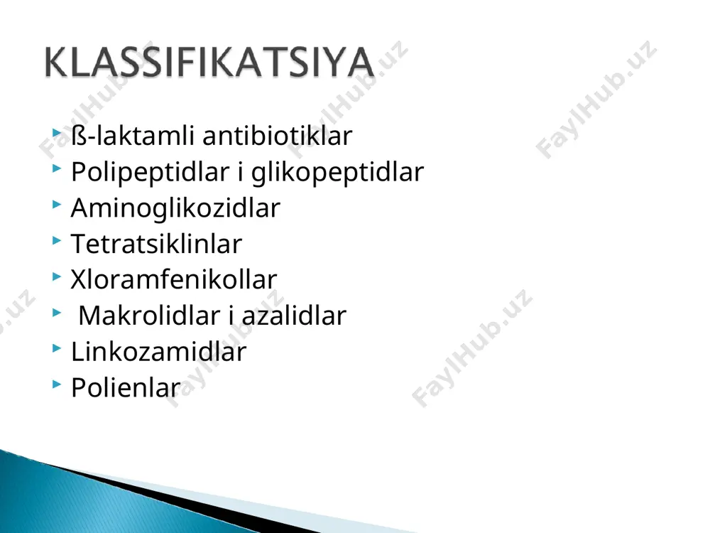 antibakterial preparatlar (antibiotiklar, yarimsintetik va sintetik) - Page 4