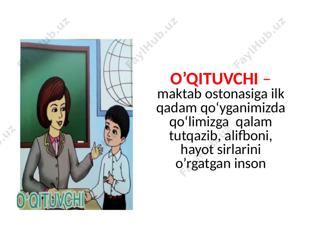 lariga xizmat qiluvchi xodim 22 muxbir – ommaviy axborot vositalarida muntazam ijodiy chiqishlar qiluvchi shaxs 23 ofitsiant – restoran yoki kafeda xo‘randalarga xizmat qiluvchi, ulardan buyurtma olib, ovqat keltirib beruvchi xodim 24 novvoy- non yopish, pishirish va sotish bilan shug‘ullanuvchi shaxs 25 veterinar – hayvonlarni davolovchi, parvarish qiluvchi, veterinariya tibbiyoti bilan shug‘ullanuvchi mutaxassis 26 kulol – loydan turli sopol idishlar, buyumlar tayyorlaydigan hunarmand. 27 arxeolog – insoniyat o‘tmishini moddiy manbalardan o‘rganuvchi olim 28 qandolatchi – har xil turdagi shirinliklar tayyorlash bilan shug‘ullanuvchi shaxs 29 elektrik - murakkab elektr jihozlari va tarmoqlarining ishlashini nazorat qiladigan xodim 30 astronom- astranomiya bilan shug‘ullanuvchi ilmiy xodim 31 sudya – sud organlarida sudga tushgan ishlarni ko‘ruvchi va shu ishlar bo‘yicha hukm chiqaruvchi shaxs 32 stomatolog – og‘iz bo‘shlig‘i, tish va milk kasalliklari bilan og’rigan bemorlarga tashxis qo’yish va davolash amaliyotini bajaradigan mutaxassis 33 sportchi – sportning bir yoki bir necha turi bilan muntazam shug‘ullanuvchi kishi …