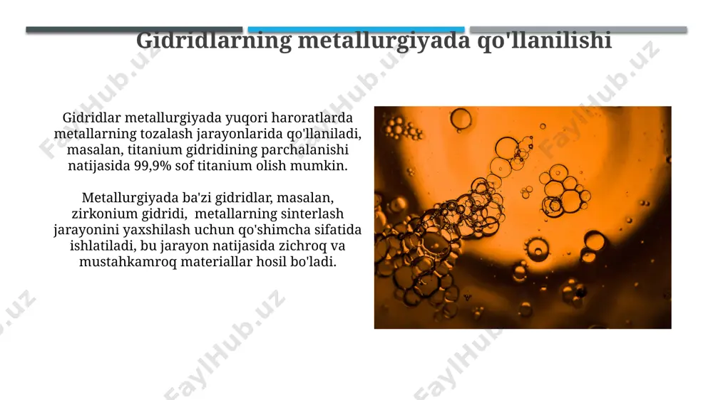 gidridlarning ishlatilish sohalari.fizik kimyoviy xossalari - Page 5