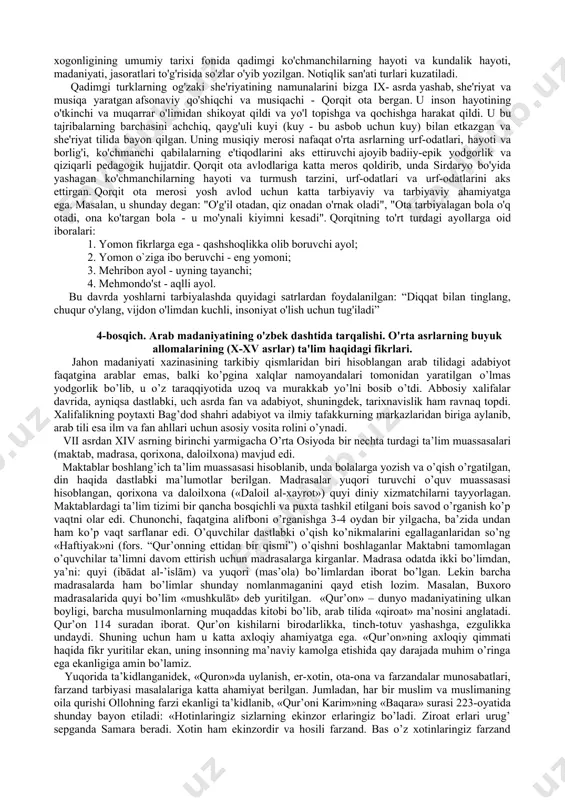 astlabki odamlar qozog'iston hududidagi arpaozen, qoratau, tanirqazgan, sharbakti va ulytau mintaqalarida yashagan. quyi paleolitik zamonaviy jismoniy turi aqilli odam paydo bo`ldi. mezolit va neolit davrida ibtidoiy odam mamalakatimizning ko'plab mintaqalarida yashagan. madaniyatlar rivojlangan, toshni qayta ishlash usullari takomillashtirilgan, arralash va burg'ulash ishlari olib borilgan, mahsulotlar suyak, shox va yog'ochdan tayyorlangan. ov qilish, baliq ovlash, terib olishning an'anaviy faoliyati saqlanib qolgan. ibtidoiy dehqonchilik va chorvachilik vujudga keldi. kollektiv mehnat va ishlab chiqarish vositalari va mehnat mahsulotlariga jamoat mulki ustun bo'ldi. markaziy osiyo bronza davrida ( ii ming yillikning boshlari - miloddan avvalgi i ming yillikning boshlarida ) bronza va mis metallurgiyasi paydo bo'ldi. chorvachilik va dehqonchilik iqtisodiyoti shakllandi. aholining aksariyati ko'chmanchi chorvachilikka o'tishadi. temir davrida ( miloddan avvalgi vii asr ) tabiiy-iqlim sharoitiga muvofiq chorvachilikning uch asosiy turi mavjud edi : ko'chmanchi, yarim ko'chmanchi va o'troq. ijtimoiy taraqqiyotni tezlashtirgan temir qazib olinishni boshladi. uy-joyning yangi turi paydo bo'ldi - uy, arava …