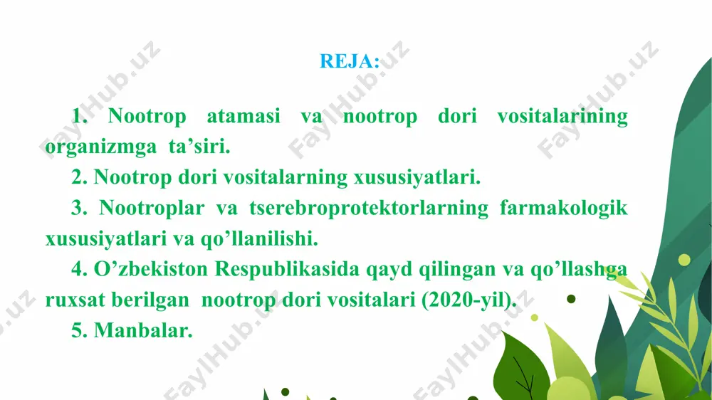 ini, glyukozani ishlatilishini, zaharli moddalarni eliminatsiyasini va bosh miyada modda almashinuvini oshiradi. gamkning farmakologik ta’siri uning bosh miyadagi dofamin va boshqa retseptorlar bilan bog‘liq gamkergik retseptorlariga ta’sir etishi bilan bog‘liq. bunda retseptor sezgirligi va u bilan bog‘lanishni boshqaruvchi oqsil tabiatli gamk modulining ahamiyati katta. aminalon bosh miyaning surunkali xastaliklarida aqliy yetishmovchilikni kamaytiradi, bunda uning metabolik faolligi muhim rol o‘ynaydi. gebdan gamk yomon o‘tadi, lekin xastaliklarda gebdan gamkni o‘tishi ortadi. gamk ta’sirida fikrlash, xotira, o‘qish yaxshilanadi, gamk yumshoq psixostimulyatorlar kabi ta’sir etadi. miyada qon aylanishini buzilishi tufayli yuzaga kelgan harakat, gapirish va vestibulyar o‘zgarishlarni gamk bartaraf etadi. epileptik o‘choqda gamk miqdorini mo‘tadillashishi tufayli aminalon tutqanoq xastaligi xurujlarini kamaytiradi. aminolon ayniqsa qon bosimi yuqori bo‘lgan hollarda uni tushiradi. qonda qand miqdorini mo‘tadillashtiradi, ya’ni oshgan bo‘lsa kamaytiradi. kam bo‘lsa oshiradi (glikogenolizni kuchaytiradi). ta’siri sekin rivojlanadi, davolash bir necha oy davom etadi. qo‘llanilishi. bosh miya qon aylanishining buzilishi tufayli yuzaga kelgan aqliy etishmovchilik (tanqislik), …