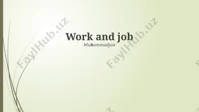 work and job — PPTX