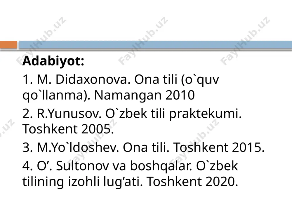 idagi harflar aniq yozilishi kerak. masalan, "buxoro", "toshkent". unlilar imlosi unlilar imlosi — unli tovushlarning yozilishi va ularga oid imlo qoidalari. unli tovushlar, o'zbek tilida, so'zning muhim bo'lagi hisoblanadi, chunki ular so'zlarning talaffuzini belgilaydi. unli harflar quyidagilardir: a, e, i, o, u, o', a' unli harflarning yozilishi unli harflar, o'zbek tilida fonetik tamoyilga ko'ra yoziladi, ya'ni so'zning talaffuziga mos ravishda. undoshlar – bu tilshunoslikda so‘zning tarkibida yoki alohida tovush sifatida keladigan, tovushning chiqishi bilan ifodalanadigan harflardir. o‘zbek tilida undoshlar alohida ahamiyatga ega, chunki ular so‘zlarning ma’nosini ajratib turishda va so‘zlarning tuzilishini belgilashda katta rol o‘ynaydi. undosh tovushlar: undoshlar odatda quyidagi turkumlarga bo‘linadi: tufli undoshlar (orqa til undoshlari): bu tovushlar chiqishida orqa til ishtirok etadi. masalan, k, g, q. oldingi undoshlar (oldki til undoshlari): bu tovushlar chiqishida oldingi til ishtirok etadi. masalan, t, d, n. havoyi undoshlar (havo orqali chiqadigan tovushlar): masalan, f, v, s. o‘zbek tilida undoshlarning o‘rni: sarlavhalar va …