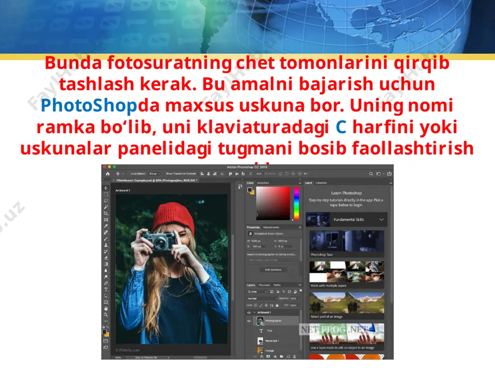 tasvirlarni kadrlash va ularda shakl almashtirish amallarini bajarish 11-sinf - Page 3