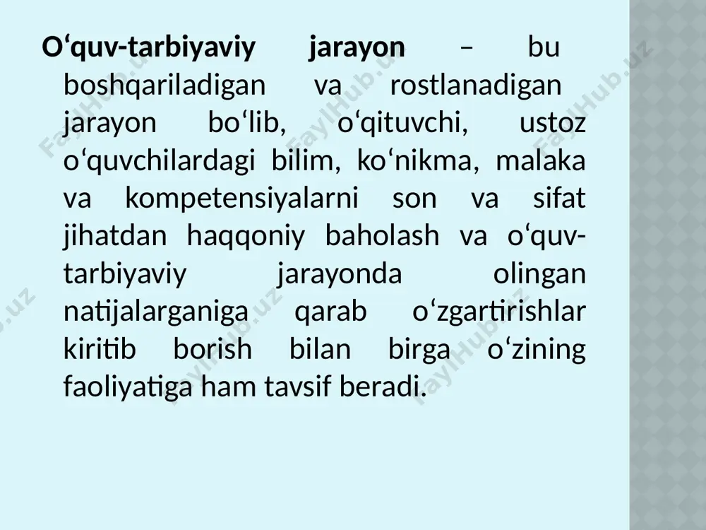 talim oluvchilarni bilimini nazorat qilish va baholash usullari - Page 3