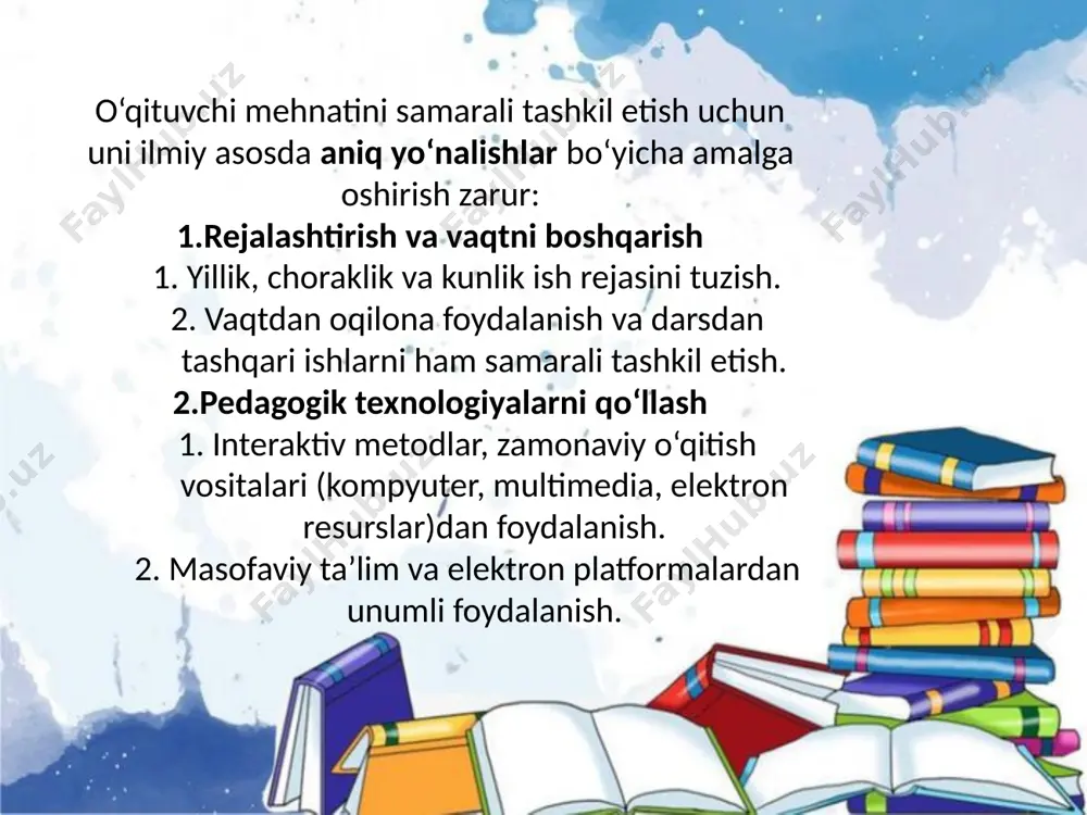 o'qituvchi mehnatini ilmiy asosda tashkil etish - Page 5