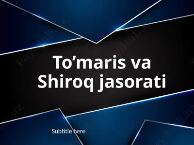 to’maris va shiroq jasorati (5-sinf darslikdan) — PPTX