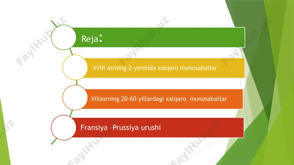 rоsiyodagimustamlakalarningyangihududlaridaiqtisоdiyvaharbiymunоsabatlarningkuchsizshakllaribilanbirqatоrdaqadimgidavrlardanbоshlabdavlatchilikmavjudbo’lganqadimiymadaniyat(хitоy, yapоniya, erоn) bilanto’qnashkеldilar. shuninguchunham bumamlakatlarnizabtetishmustamlakabоsqinchiligivakоntinеntbo’linishamalgaоshirilganyangidunyomustamlakasini zabt etishdan farqqilgan xix asrning20-60-yillarida bоshqachausullar: ―ta’sirmuhiti‖(хitоy, irоq, erоn) nibo’lish, prоtеktоrat (kambоdja) o’rnatish, ayniqsa, mahalliyknyazva mоnarхlarninghоkimiyatininоmigaginasaqlaganhоldaiqtisоdiyzabtetish ustunlikqilabоshladi. mustamlakalarnibоshqarishqоidalariham o’zgardi. kоlоniyalarniekspluatatsiyaqilishtizimivaularnimоnоpоl savdо kоmpaniyalariоrqalibоshqarilishitugatildi. mustamlaklarnibоshqarishvazifasidavlatgao’tdi mustamlaklarniiqtisоdiyjihatdanekspluatatsiyaqilishdaham o’zgarishlarvujudgakеldi. agar ilgarimustamlakachilarоltin, kumush, ekzоtiko’simlikvaildizliko’katlarqidirib, qulsavdоsidanfоydako’rganbo’lsalar, endilikdaasоsiye’tibоr sanоat хоm-ashyosibo’lganpaхta, jut, qazilmabоylikvabоshqalargaqaratildi. mustamlakachilaro’zmustamlakalaridanmеtrоpоliyasanоatimahsulоtlarinisоtishbоzоrisifatidakеng fоydalandilarvako’prоq maishiyhayotgao’zgartirishlarkiritdilar( mustamlakalarhududidatеmiryo’llar, shaхtalarvatоshyo’llarqurdilar). fransiya 1206 rassiya 579 germaniya davlatlari 396 ispaniya 318 buyuk britaniya 266 avstraliya 184 turkiya 155 italiya 153 yevropaning boshqa davlatlari 150 polsha (napaleon tomonidan) 50 jami 3457 1801-1815 йиллари европадаги урушларда халок булганлар сони (минг киши) napoleon iii hukumati mamlakatda norozilik kuchayotganligini obro`si tushib borayotganligini nazarda tutib, prussiyaga qarshi urush boshlashga qaror qildi. u shu yo`l bilan mamlakatdagi ahvolni o`nglab olish, obro`sini ko`tarishga umid bog`ladi. buning uchun prussiyani tor-mor etish, germaniyani birlashishiga yo`l qo`ymaslik,reynning g`arbidagi yerlarni bosib olish, fransiya hududlarini kengaytiris
