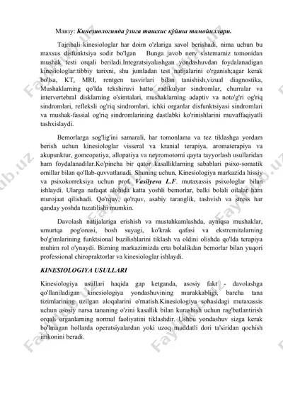 kinesiologiya — DOCX