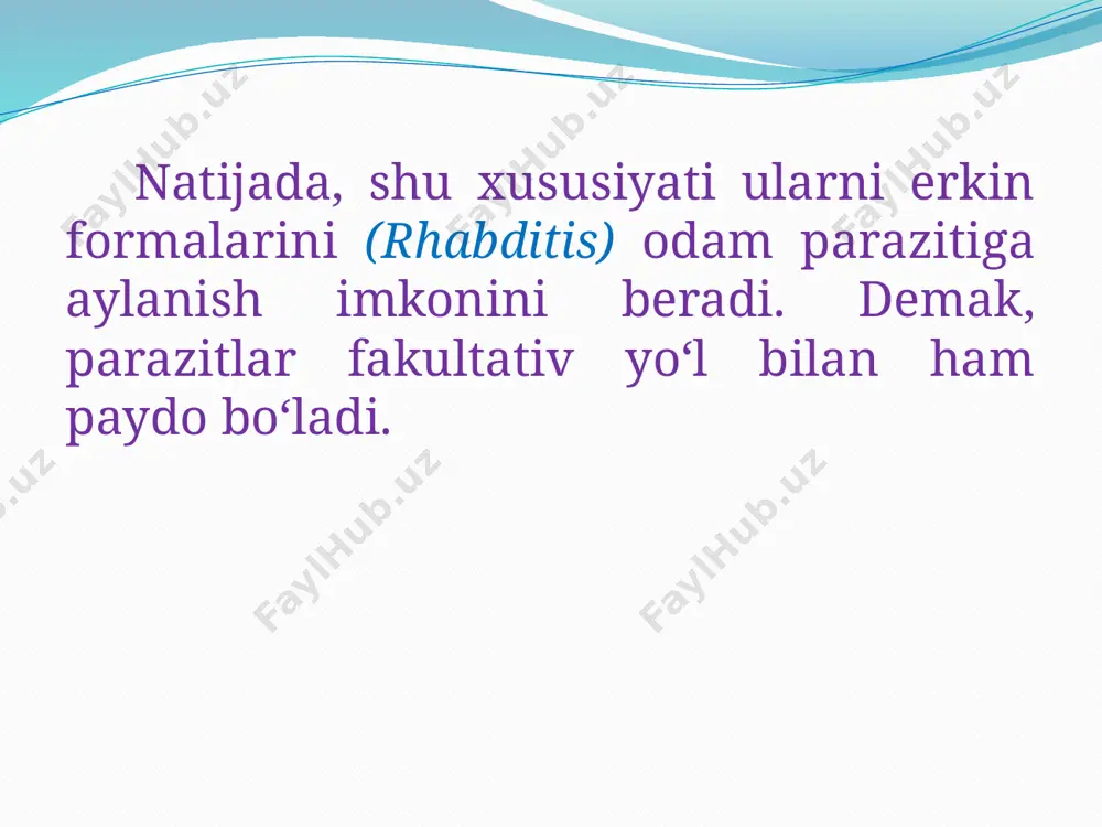 parazitlarni xo‘jayinlari bilan bog‘lanish shakllari - Page 5