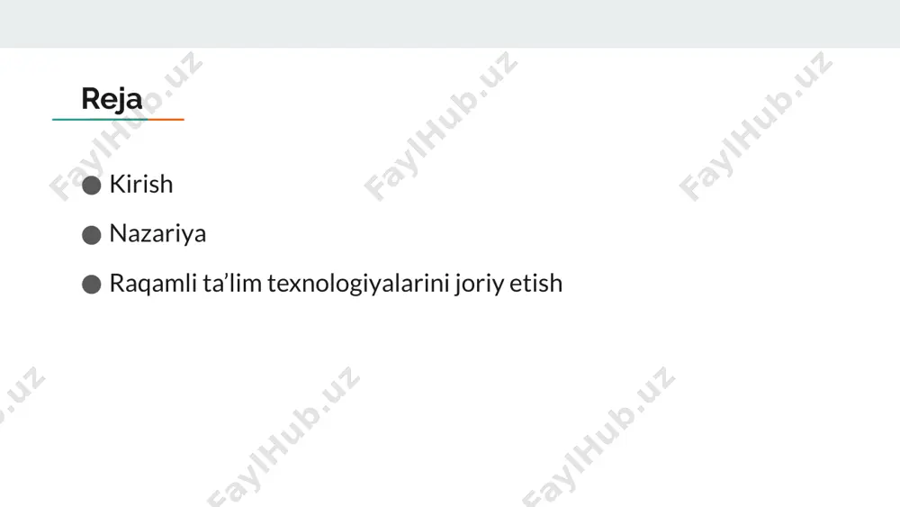 htirish (constructive alignment ) (technology+goal) to’siqlar konstruktiv muvofiqlashtirish (constructive alignment ) to’siqlar pul qo'llab-quvvatlash/yordam texnologiya va infratuzilma o'qituvchilar bilim va ishonch vaqt maktab boshqaruvi oilaviy kontekst image1.png image2.png image3.png image4.png image5.jpeg image6.png image7.png image8.png image9.png