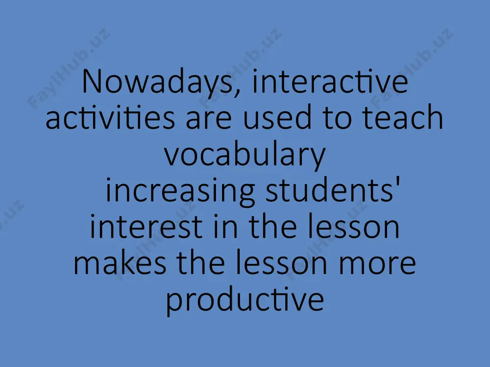 using interactive methods of teaching foreign language to teach vocabulary - Page 3