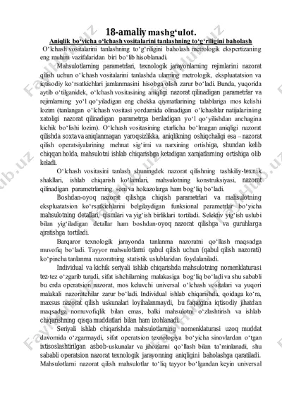 o'lchash vositalari tanlashning usullari — PDF