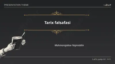 tarix falsafasi — PPTX