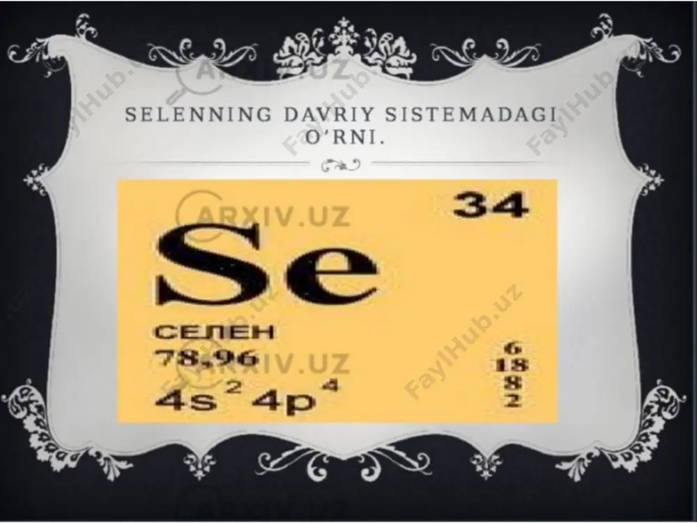 selen, tellur va ularning birikmalari. ularning olinishi va xossalari - Page 3