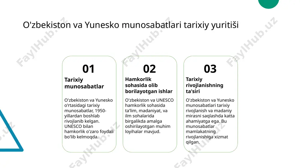 atga ega. hamkorlikning ijtimoiy vaqtinchaliklarining tahlili o'zbekiston va yunesko hamkorlik sohasida ijtimoiy vaqtinchaliklar tahlili, ma'naviy miras va ta'limning o'zaro qo'llanilishi bilan bog'liq. unesco bilan uzbekistonning hamkorlikdagi muhim yutuqlari va mustaqillikning o'zgarishlari muhimdir. photo by alexander shatov on unsplash o'zbekistonning global madaniy diplomatiyasining rivojlanishi global diplomacy development uzbekistonning global madaniy diplomatiyasining rivojlanishi o'zaro munosabatlarni rivojlantirishda yuqori darajada ahamiyatga ega. cultural exchanges madaniy almashtirishlar orqali mamlakatimizning tanishuvlari va o'z bilimini dunyo miqyosidagi sohalar bilan ulashishini ta'minlaydi. unesco collaborations unesco bilan hamkorlik o'zaro fikr almashishlar, yangi proyektlar va mustaqil madaniy faoliyatni rivojlantirishda katta yordam beradi. siyosat va madaniy hisobotlar o'rtasidagi munosabatlar 1 siyosat tahlili siyosat va madaniy hisobotlar o'rtasidagi munosabatlar tahlil qilinishi muhimdir, siyosatning madaniy sohadagi roli va ta'siri dastlabki muhokamadir. 2 madaniy hisobotlar ta'siri madaniy hisobotlar o'rtasidagi munosabatlar, siyosat va madaniyatning o'zaro munosabatlari va ularning o'zaro ta'sirini tushuntirishga yordam beradi. 3 tahliliy o'rganish siyosat va madaniy hisobotlar o'rtasidagi munosabatlar tahliliy o'rganishda, siyosat …