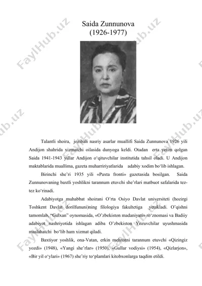 saida zunnunova — DOC
