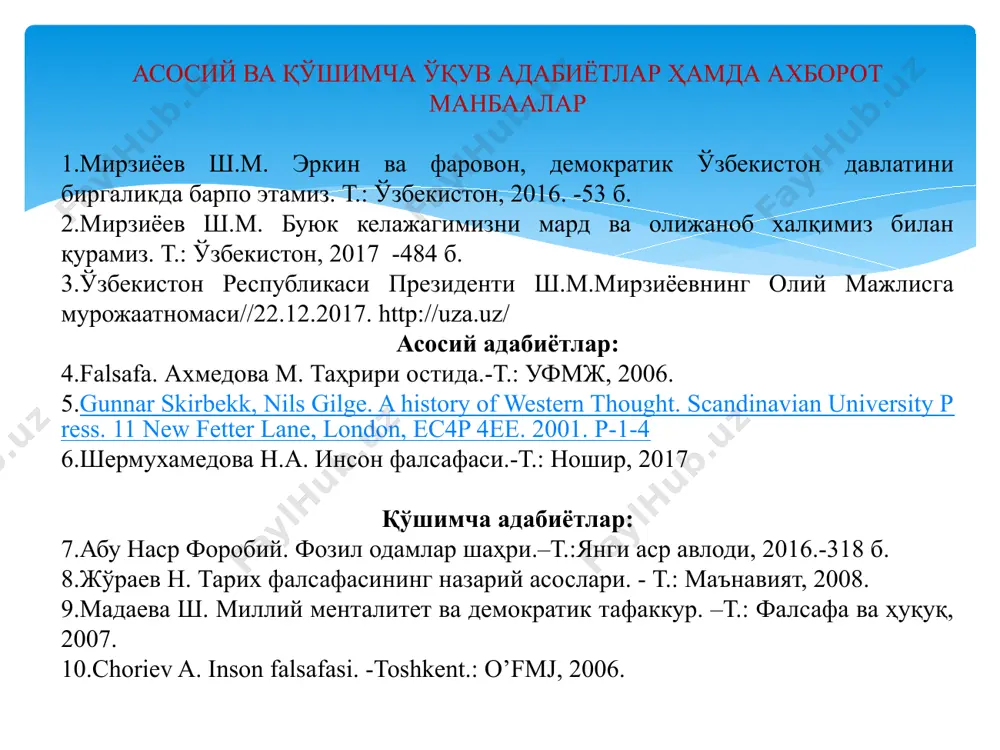 izimlari sotsiotsentrik kontseptsiyalar qadimgi hind falsafasi antropotsentrizm masalan: buddizmda nirvanaga erishish inson barcha niyatlarining piro- vard maqsadi deb e'lon qilinadi. nirvana jonning shunday bir holatiki, bunda har qanday mayllar yo'qoladi va ichki uyg'unlik yuzaga keladi, mutlaqo erkinlik va tashqi dunyoga qaram emaslik tuyg'usi paydo bo'ladi. teotsentrizm kontseptsiyasi bu kontseptsiyaga muvofiq hamma narsani xudo belgilaydi. xristianlikning mohiyatini aks ettiruvchi turli kreatsionistik nazariyalarga ko'ra butun dunyo, shu jumladan jonli dunyo (o'simliklar, hayvonlar, inson) darhol va o'zining mukammal ko'rinishida yaratilgan. injilning dunyo olti kunda yaratilgani haqidagi rivoyatiga asoslangan bu nuqtai nazar evropaliklar tafakkurida darvinning evolyutsion nazariyasi paydo bo'lgunicha, ya'ni xix asrning o'rta- lariga qadar hukm surdi. xristianlar dunyosida dindor odamlar orasida u bugungi kunda ham amal qilmoqda. teotsentrizm nuqtai nazaridan insonning mohiyatini anglab etish, masalan: qadimgi yunon fayla- suflari yoki keyingi materialistik falsa- fiy kontseptsiyalardagi kabi oqilona fikrlash yo'li bilan emas, bal- ki muqaddas kitobda ta'riflangan vahiy- lar yordamida amalga oshiriladi. bu vahiy- …