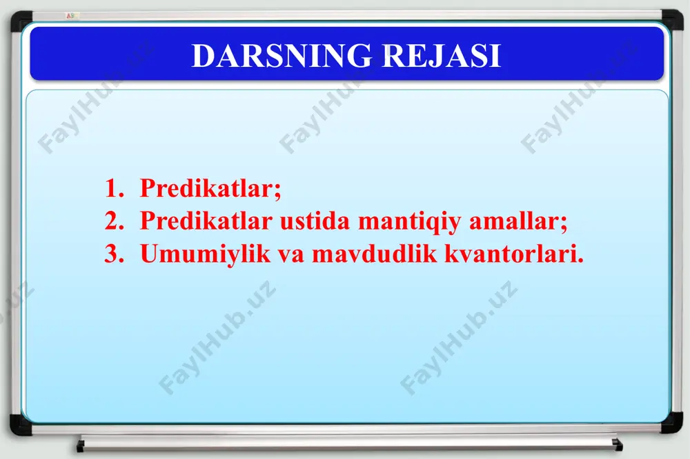 predikatlar. umumiylik va mavdudlik kvantorlari - Page 2