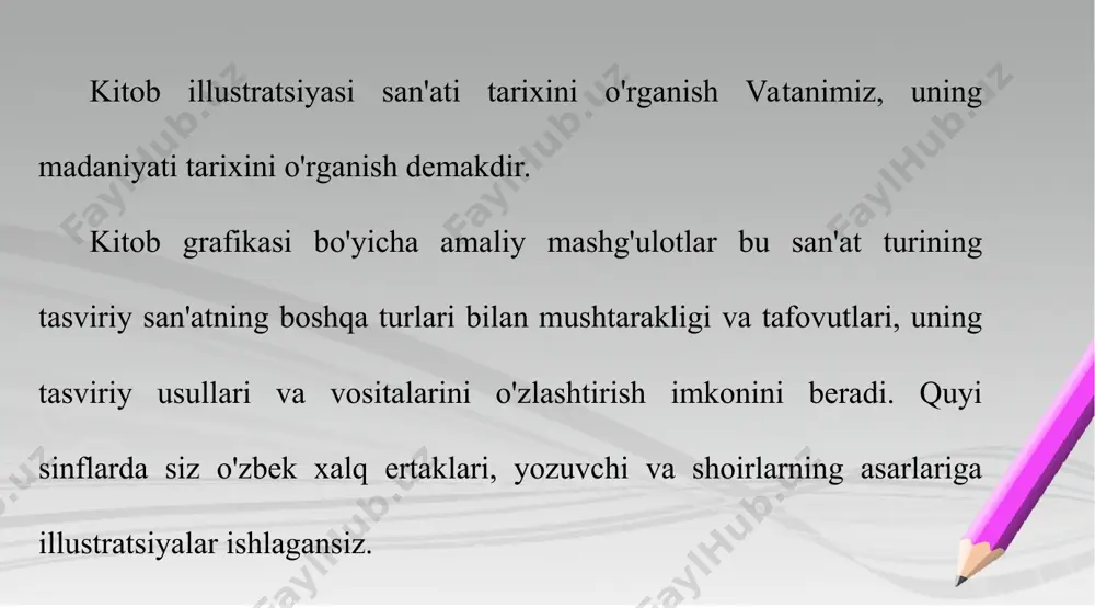 igit gaston. .uning atrofidagi yugurdaklari, poraxo'r sudya. boshqa bir qasrda o'zining nojo'ya harakati bilan yordamga muhtoj bo'lgan kimsaga yordam berishni istamaganligi uchun sehrlangan personajlar. bu yerda hamma narsa jonli va ularning barchasi - choynak, chashka, likopchalar, samovar, oyna va boshqa buyumlar gapiradi, o'zining qiyofasiga ega. ularning hukmdori bahaybat maxluq hamma narsadan umidini uzgan. chunki uni saroydagilarni o'z holiga keltirish uchun kimdir sevib qolishi lozim. shunday dahshatli maxluqni kim ham sevar edi. biroq dunyoda mehr va sadoqat degan kuch bor va u hamma narsaga qodir. asarning eng qiziq joyi gaston bilan maxluqning olishuvi bo'lsa kerak. asar mazmunini xotirangizda tikiab, bunga amin bo'lasiz. yana bir narsaga ishonch hosil qilasiz, ya'ni birovning mehrini qozonish uchun o'sha odamga mehr-muruwat ko'rsatish lozim. agar sohibjamolga shunday mehr-muruvvat ko'rsatmaganda u maxluqqa mehr qo'ymagan bo'lar edi. 66-rasm. kamoliddin behzod. nizomiyning «xamsa»siga ishlangan miniatura. siz multfilm mazmunini xotirangizda tiklab oldingiz. endi undagi ko'rinishlar, personajlaming qiyofalarini eslang. gaston baland bo'yli, …