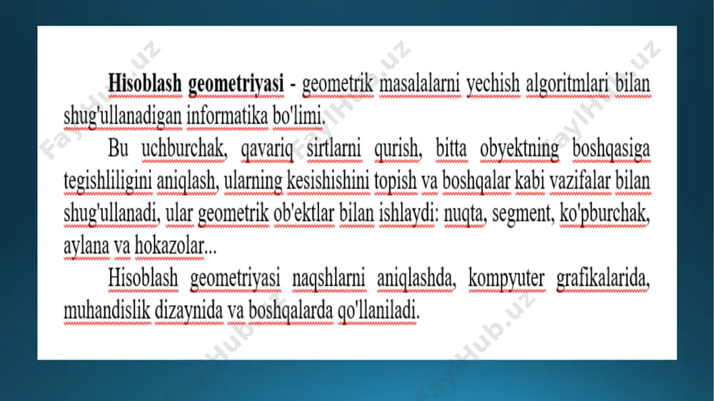 5-ma’ruza: hisoblash geometriyasi algoritmlari - Page 2