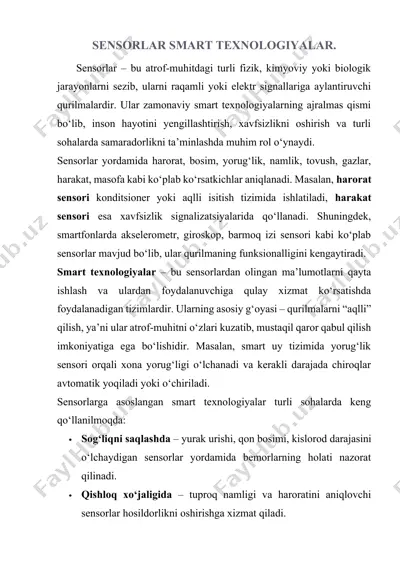sensorlar — DOCX