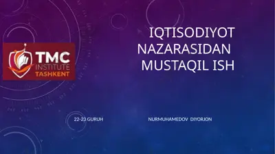 moliya tizimi va moliyaviy siyosat — PPTX