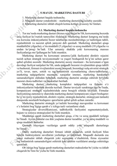marketing dasturi — DOCX