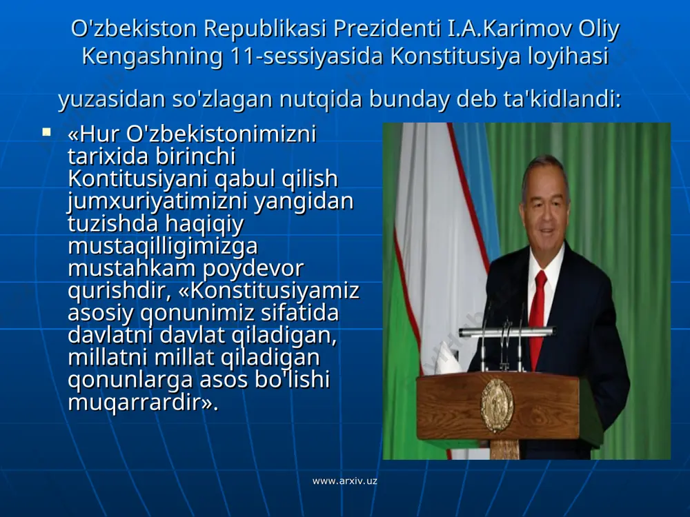o’zbekiston respublikasi konstitutsiyasi qabul qilinishi - Page 4