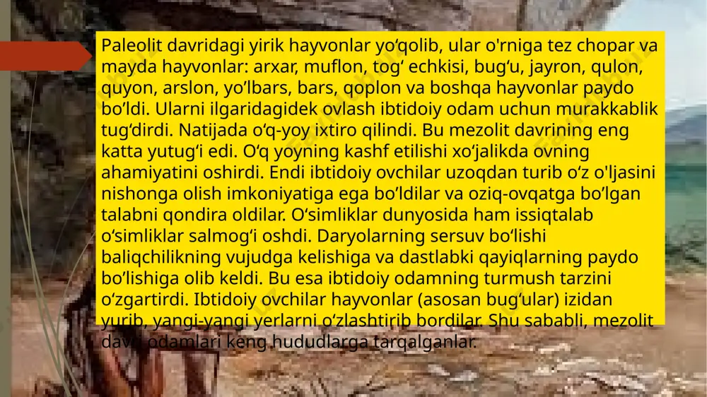 moalar turmushida ortiqcha , zapas mahsulotlar yuzaga kelishi jarayoni bilan izohlaydilar. ( v.a.bashilov, l.v.kol’tsov). g`arb mamlakatlarida ba’zi tadqiqotchilar xususan d.xenri kabi tadqiqotchilar «neolit inqilobi» ning mazmunini dehqonchilik va chorvachilik jarayonlaridan emas balki , yuksak darajada rivojlangan izg`ib yuruvchmi ovchilik va terimchilik xo`jaligiga asoslanagn jamoalarning o`troqlashgan turmush tarziga o`tishi kabi jarayondan izlash lozim degan ilmiy talqinini ham ilgari surmoqdalar. arxeologik ma'lumotlar shuni ko'rsatadiki, har xil turdagi o'simliklar va hayvonlarning xonakilashtirilishi 11,700 yil oldin, so'nggi muzlik davri tugaganidan keyin, golosenning geologik davridan boshlab , dunyoning alohida joylarida sodir bo'lgan. bu qishloq xo'jaligidagi dunyodagi birinchi tarixan tasdiqlangan inqilob edi. kulolchilikgacha bo'lgan neolit göbekli tepe xarobalari , c. miloddan avvalgi 9000 yil bu davrda juda keng tarqalgan boshqa ishlanmalar hayvonlarni xonakilashtirish , kulolchilik , sayqallangan tosh asboblar va to'rtburchaklar uylardir. ko'pgina mintaqalarda tarixdan oldingi jamiyatlar tomonidan qishloq xo'jaligining o'zlashtirilishi aholining tez o'sishi epizodlarini keltirib chiqardi nap of howar , eramizdan avvalgi 3500–3100 yillarga oid …