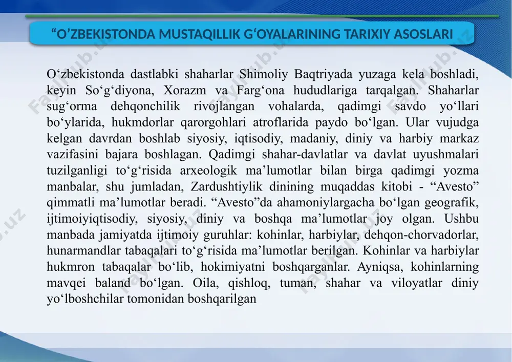 o‘zbekistonda mustaqillik g‘oyalarining tarixiy asoslari - Page 5