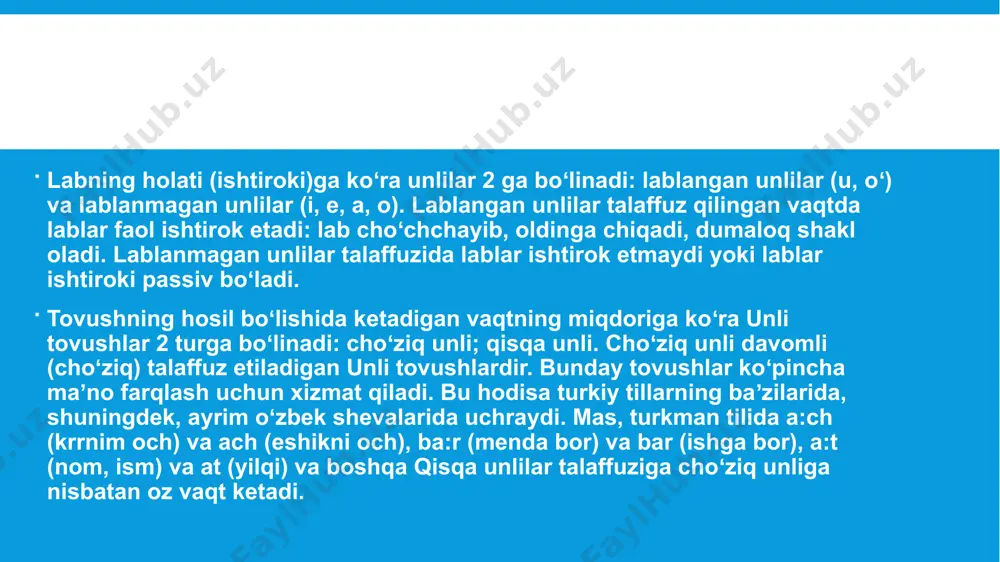 ona tilining unli tovushlar tizimi - Page 4