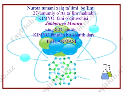 suv- murakkab modda. suvning fizikaviy va kimyoviy xossalari — PPT